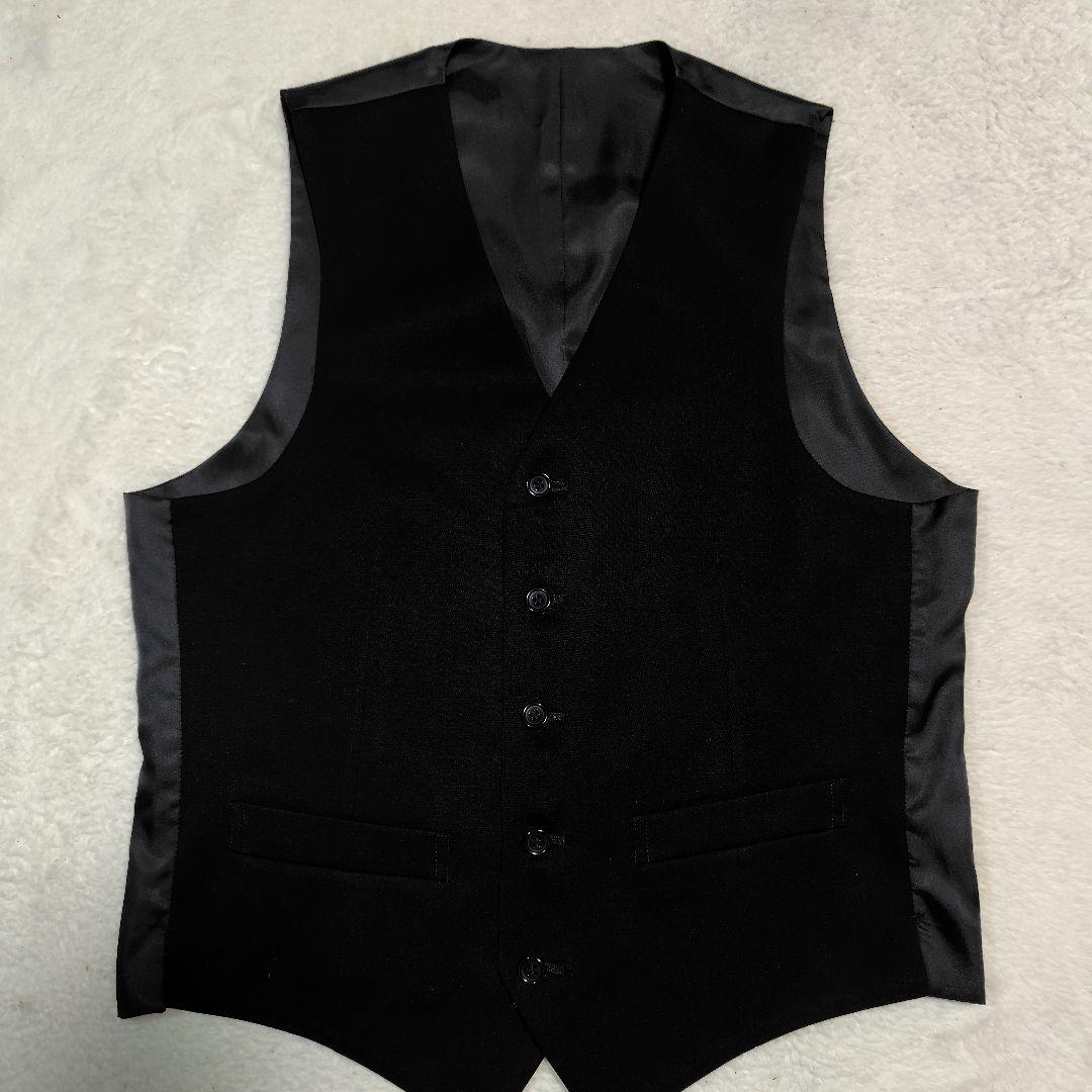 【極美品】レノマ フォーマル 3ピース アジャスター スーツ 黒 A5