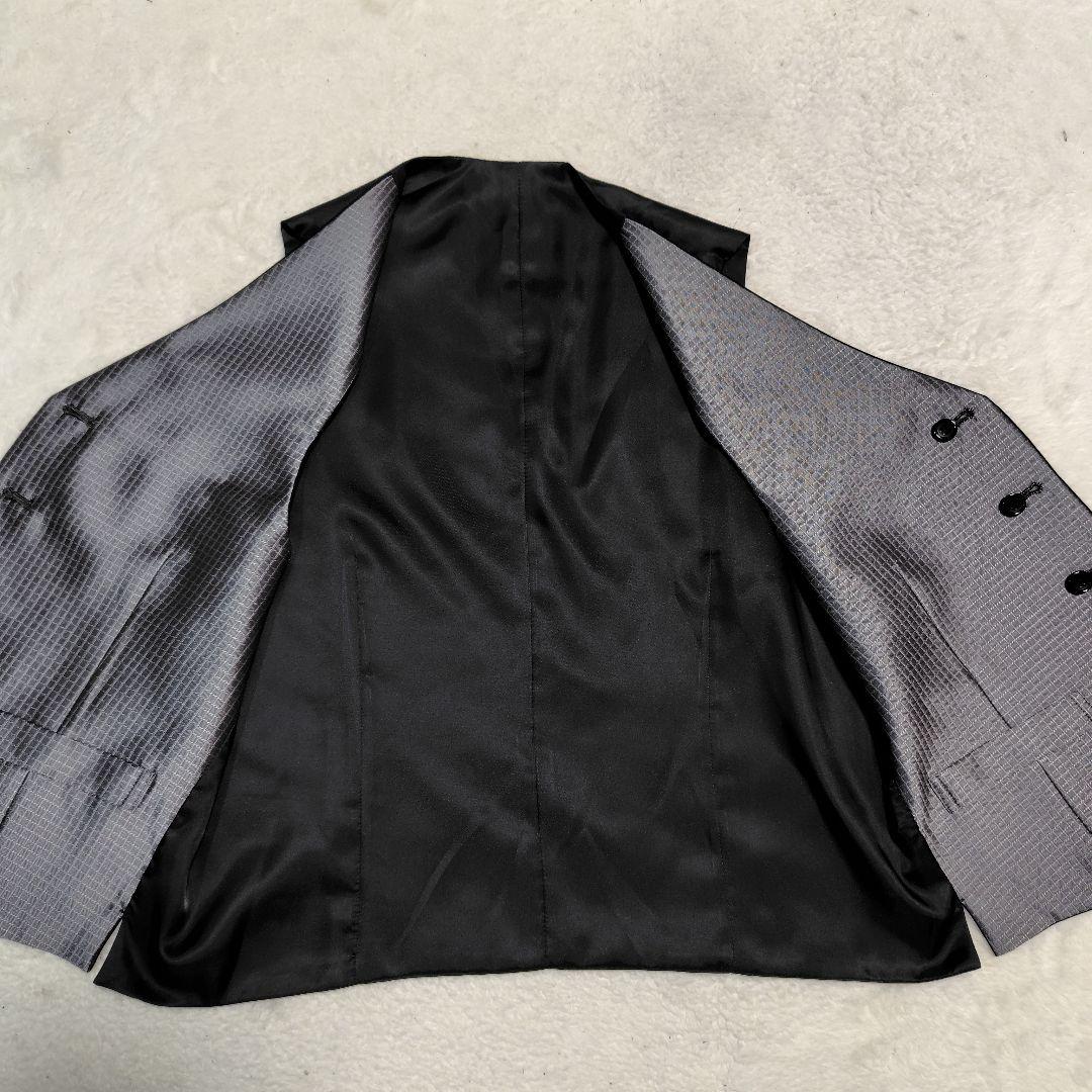 【極美品】レノマ フォーマル 3ピース アジャスター スーツ 黒 A5