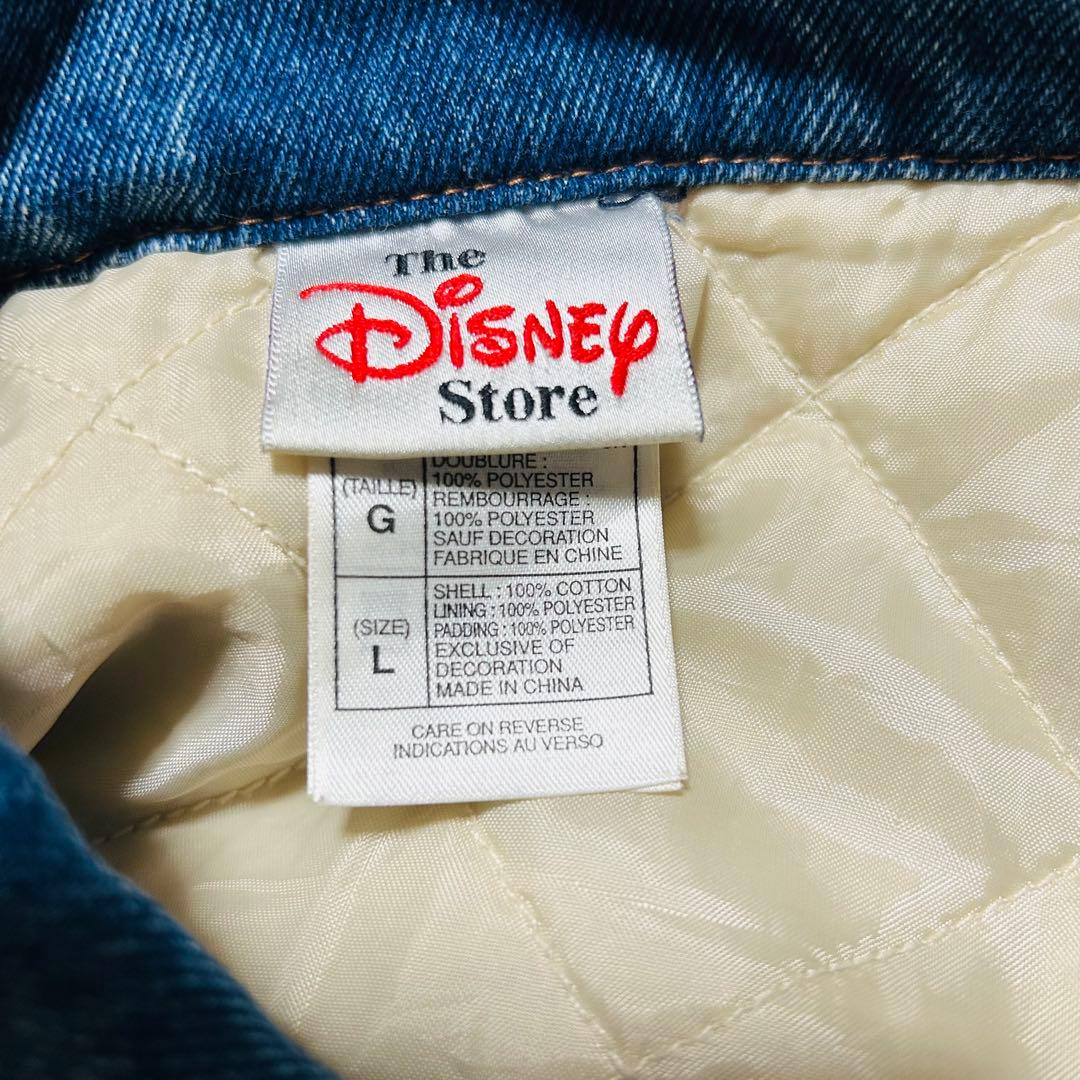 90s Disney ミッキー スタジャン キルティング 中綿 デニムブルゾン
