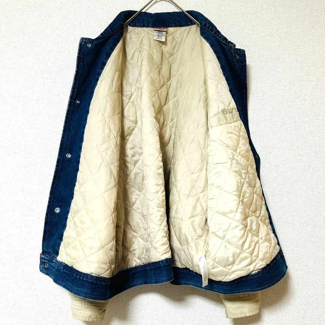 90s Disney ミッキー スタジャン キルティング 中綿 デニムブルゾン