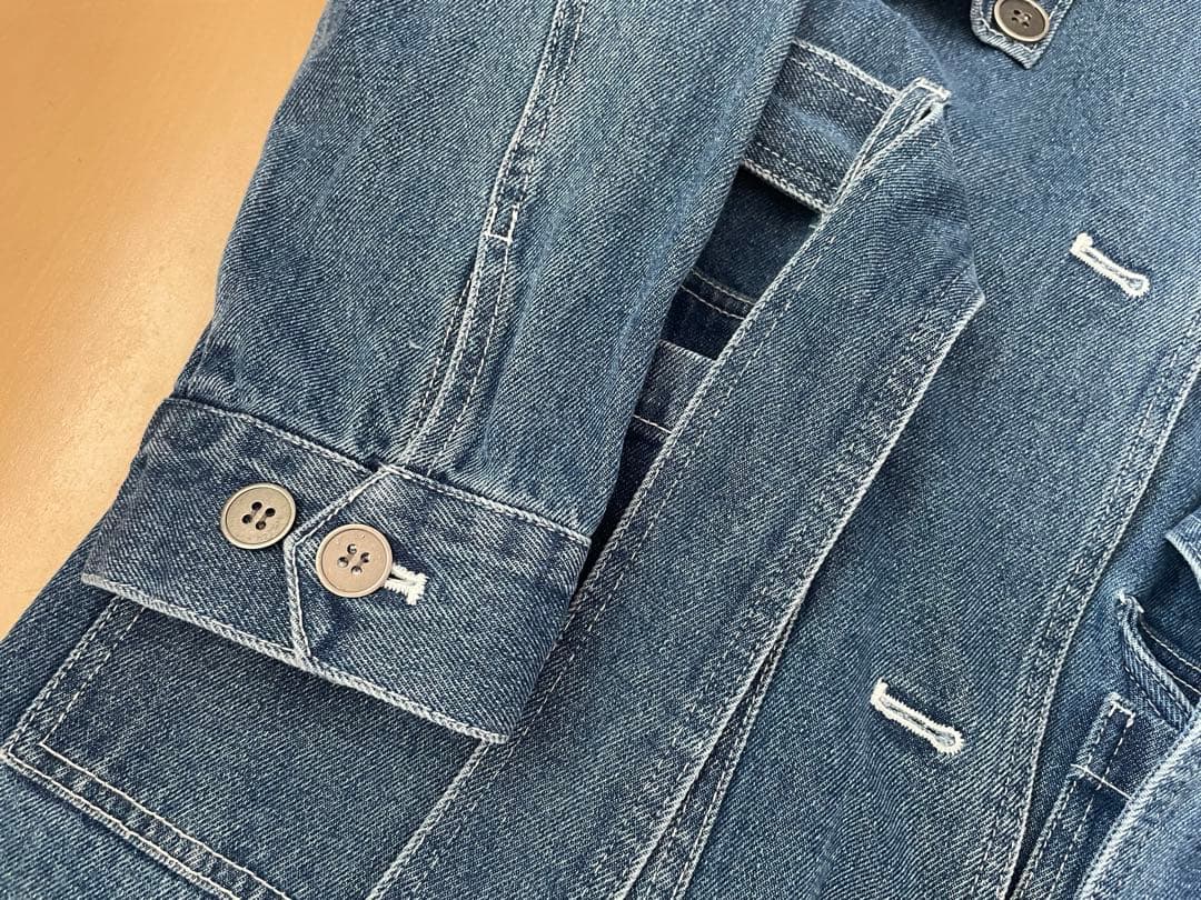 高山都×oblekt リサイクルデニムトレンチコート