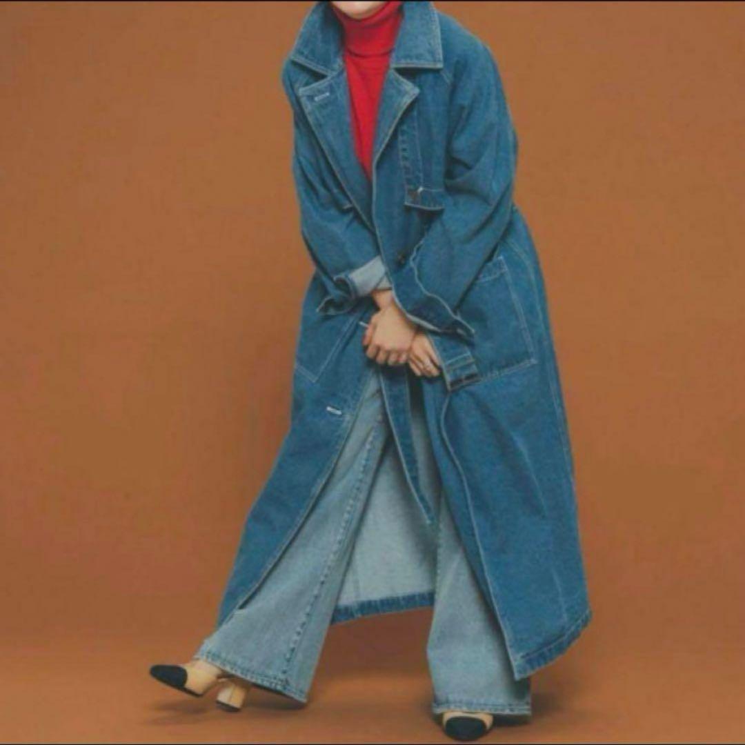 高山都×oblekt リサイクルデニムトレンチコート