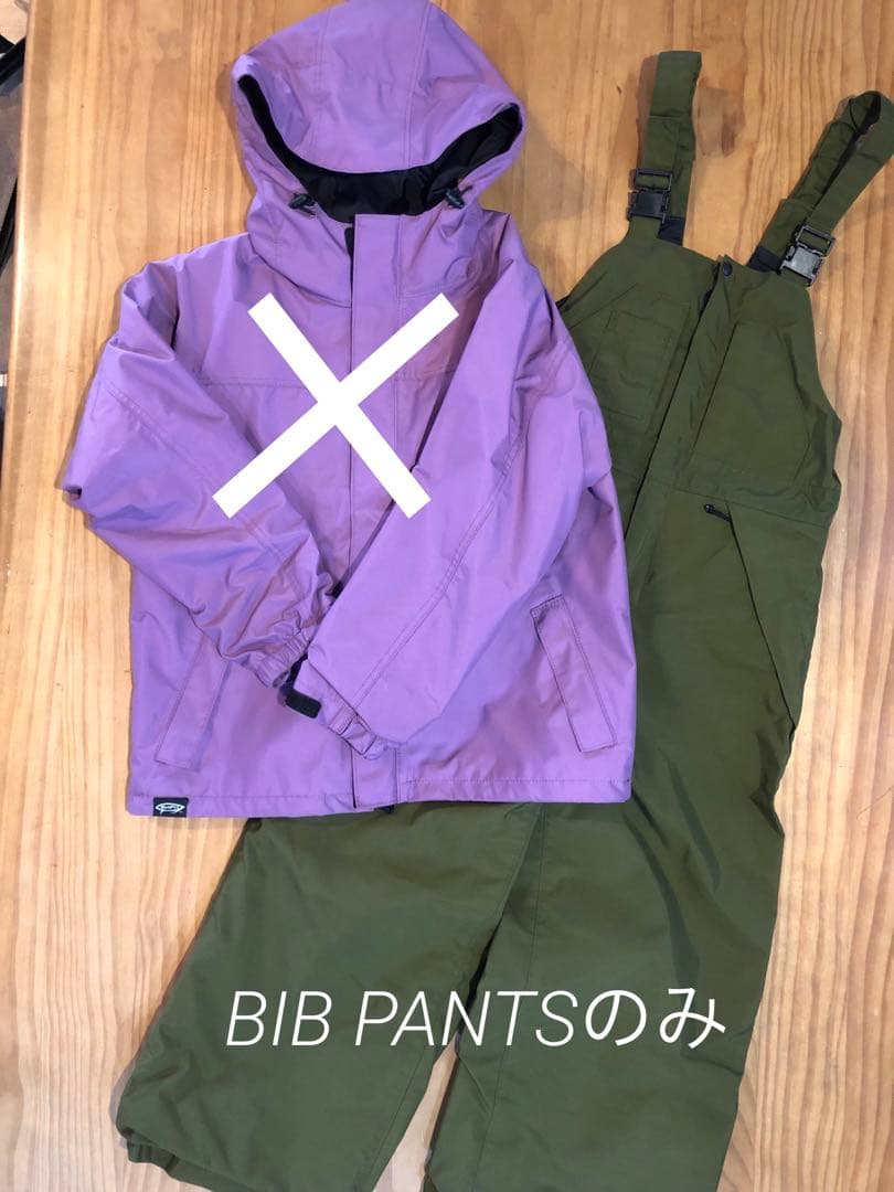 ii green clothing キッズ スノーボードウェアビブパンツ L