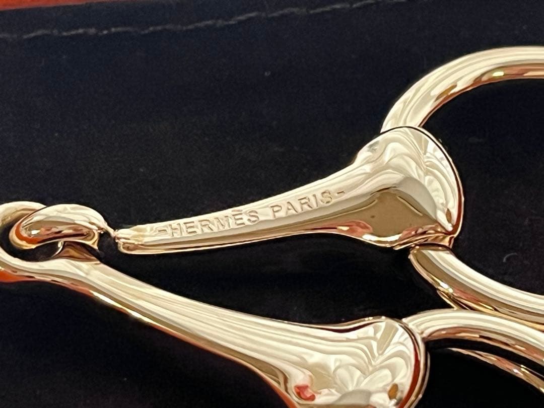 HERMES エルメス　スカーフリング　モール　90 ゴールド