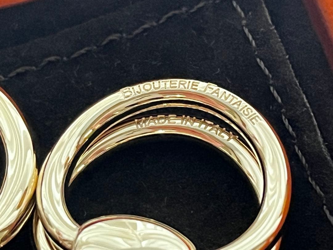 HERMES エルメス　スカーフリング　モール　90 ゴールド