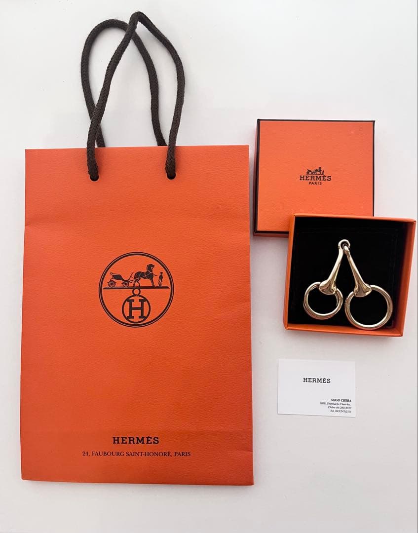 HERMES エルメス　スカーフリング　モール　90 ゴールド