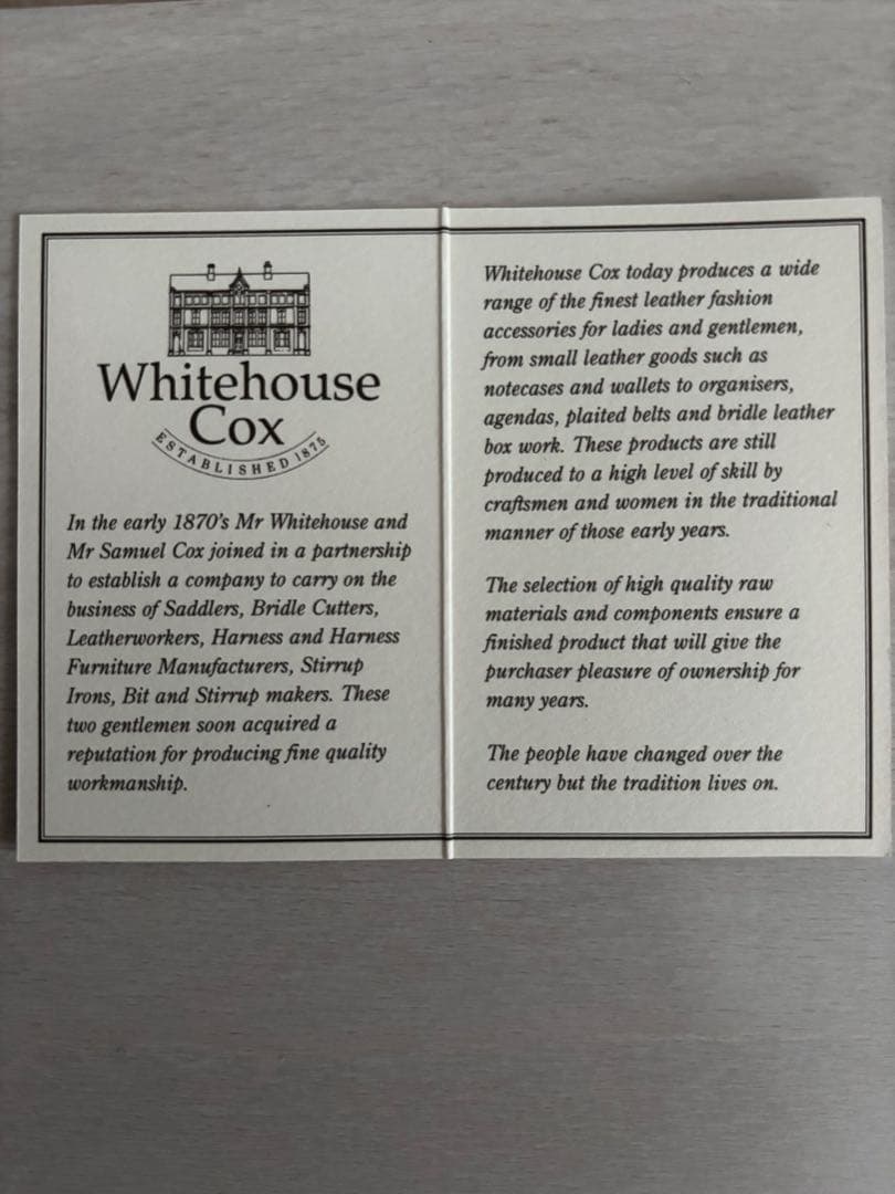 Whitehouse Cox 財布（TAUPE&AVOCADO）