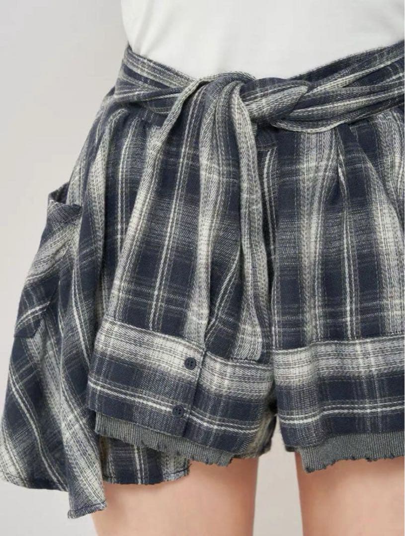 Darich レイヤードチェックショートパンツ