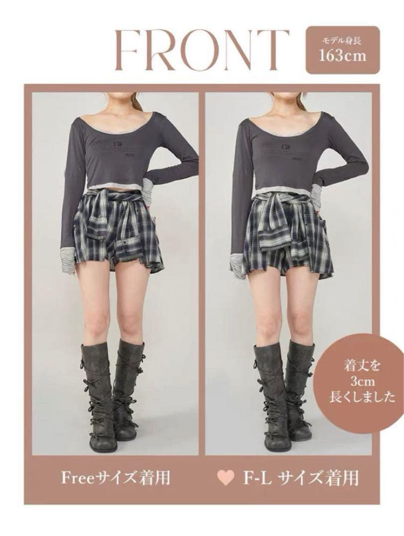 Darich レイヤードチェックショートパンツ