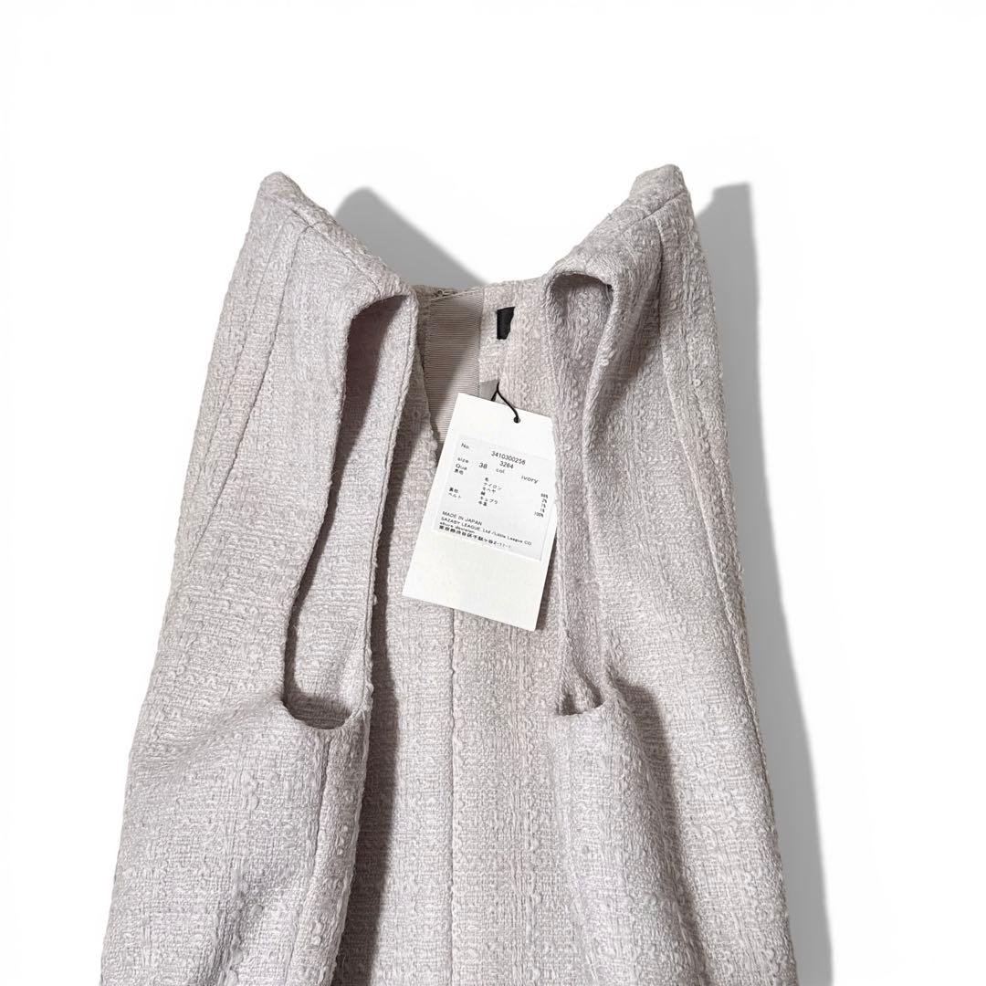 新品タグ付✨️定価9.4万　エブール　イタリア製生地　リュクスツィード ワンピース