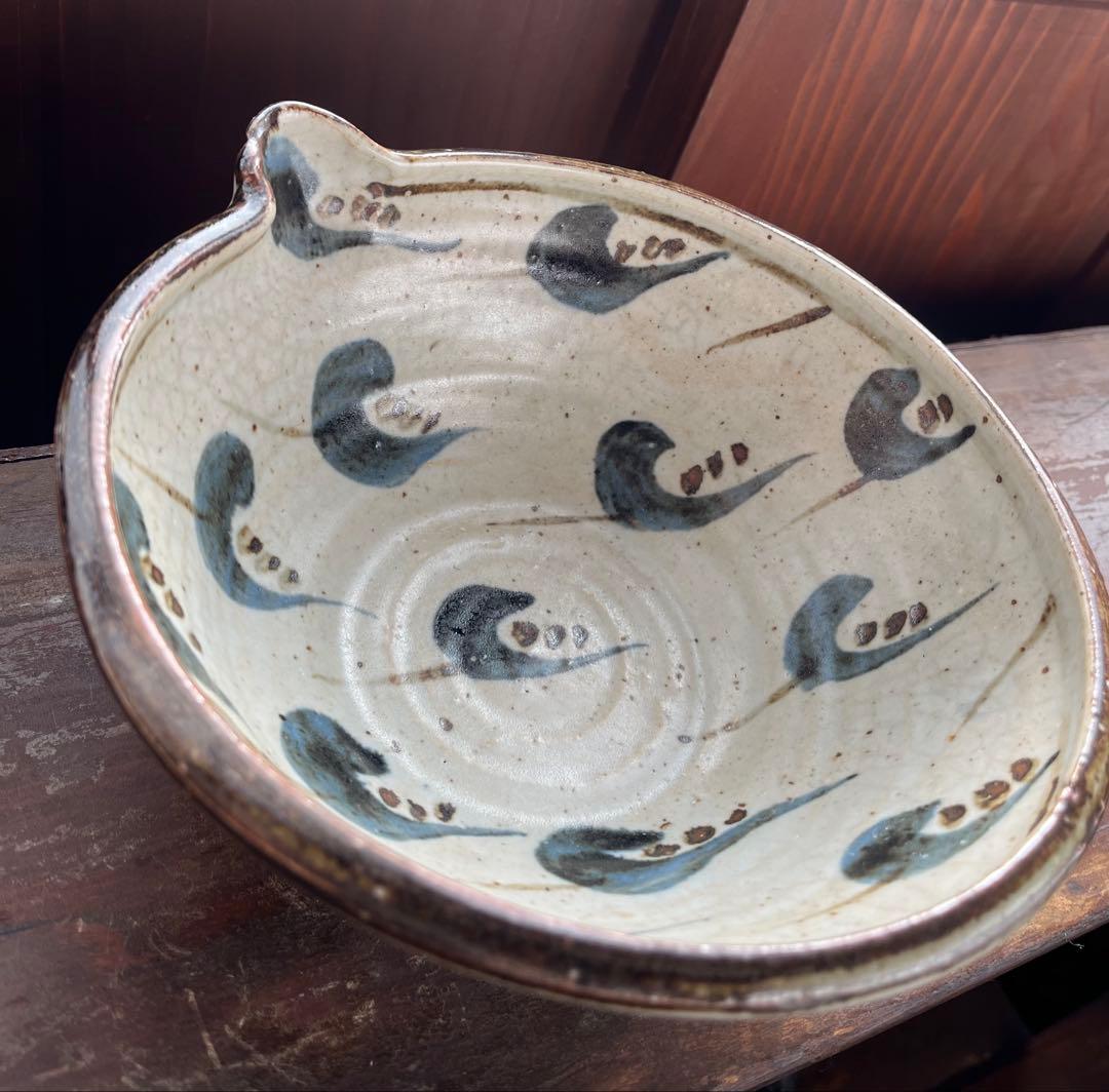 レア★Roy & Chieko 笠間焼 片口中鉢(径20㎝ 高さ8.5cm）