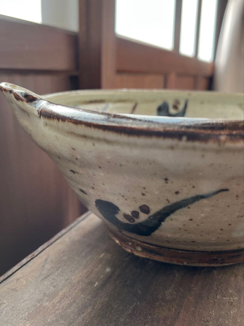 レア★Roy & Chieko 笠間焼 片口中鉢(径20㎝ 高さ8.5cm）