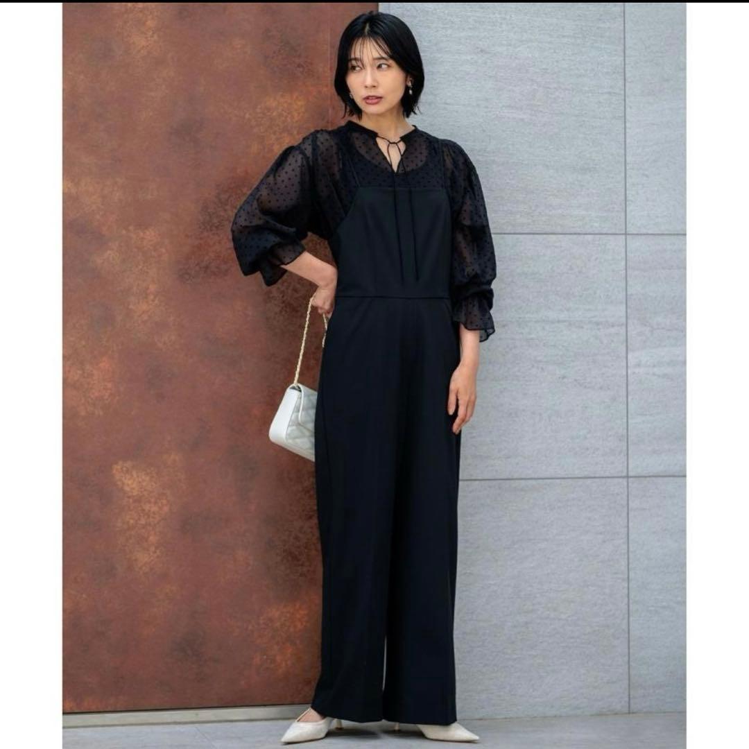 【新品未使用】23区　洗えるドライ2WAYストレッチ サロペット　オールインワン