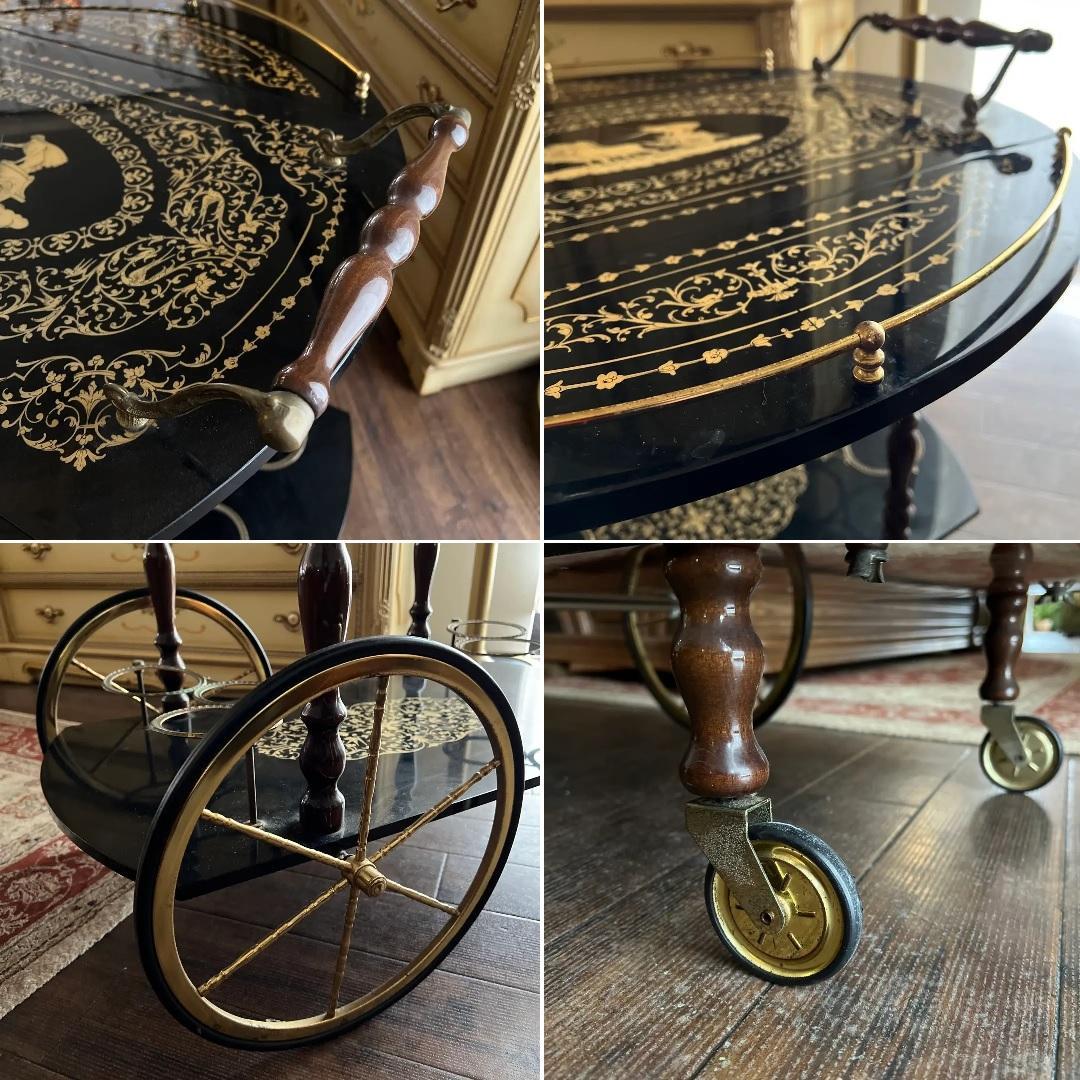 k190r119 イタリア製 象嵌バタフライワゴン ローマ 天使の戦車 インレイ