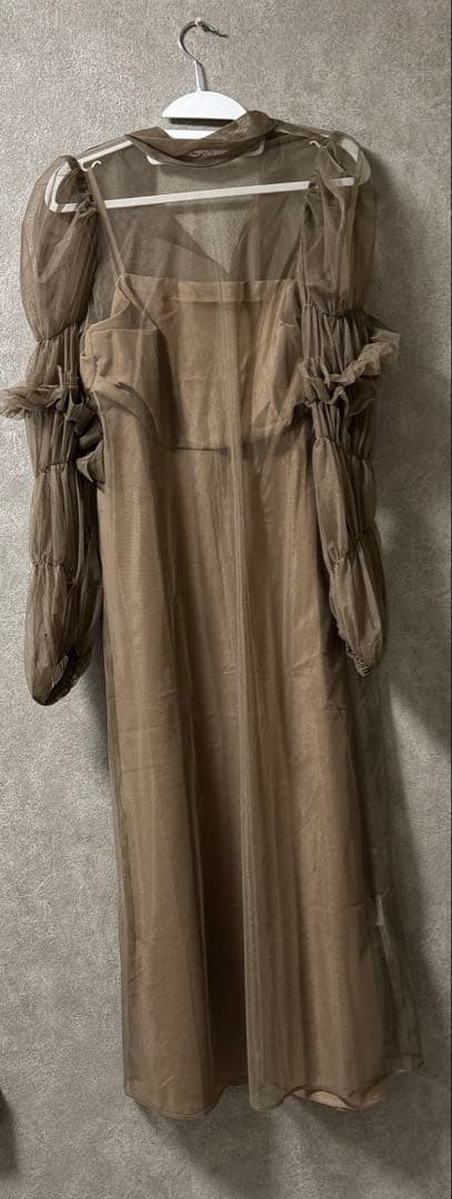 acka tulle sheer one-piece ブラウン サイズ2