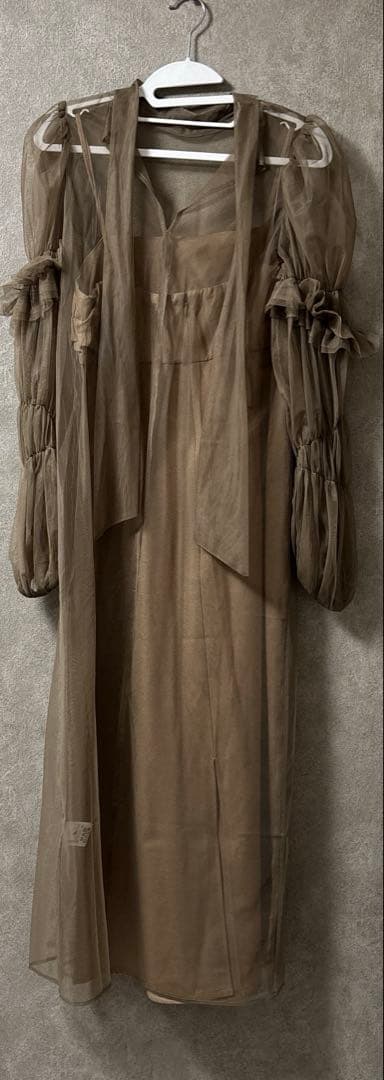 acka tulle sheer one-piece ブラウン サイズ2