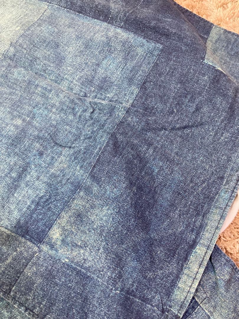 希少！デニム&サプライ大判ストールRRLラルフローレン古着ショール　ラルフ