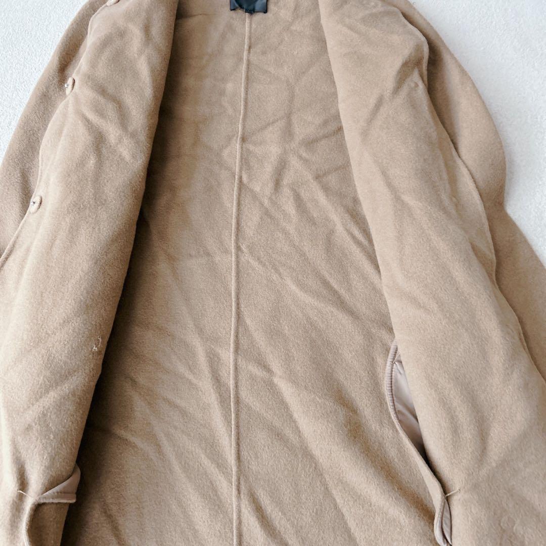 近年✨セオリー　リバーコート　ダブルフェイス　カシミヤ ノーカラー　キャメル　S