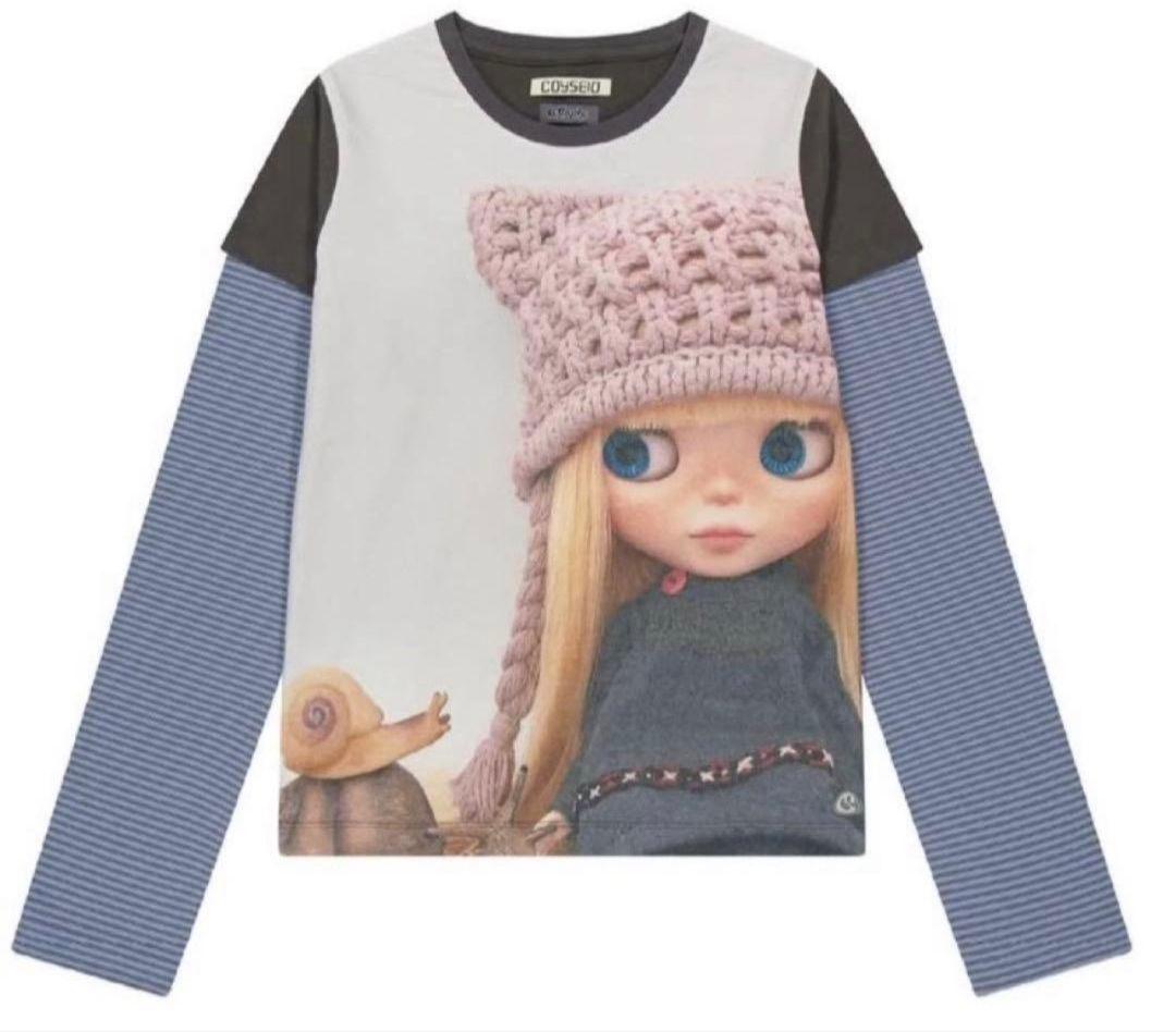 Coyseio ドールプリント 長袖Tシャツ