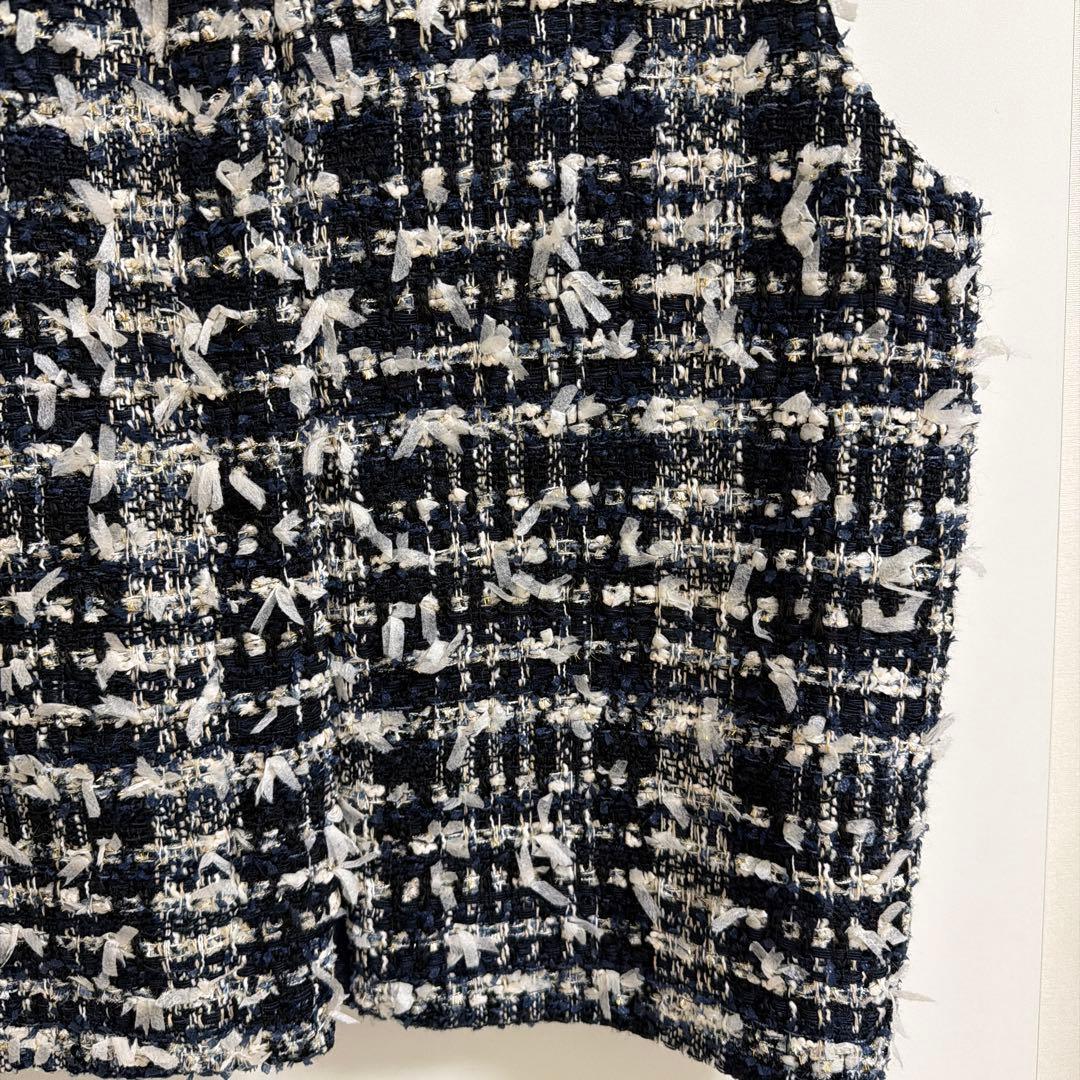 ohga ツイードベスト　ジレ　ネイビー