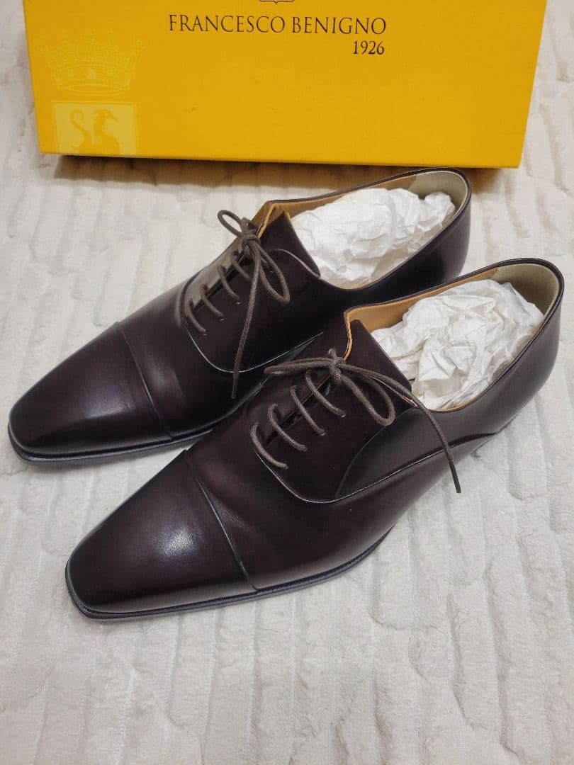 【美品】FRANCESCO BENIGNO ダークブラウン ドレスシューズ