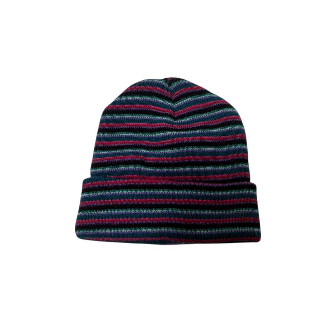 90s unknown マルチボーダー　ニット帽　ビーニー　noroll