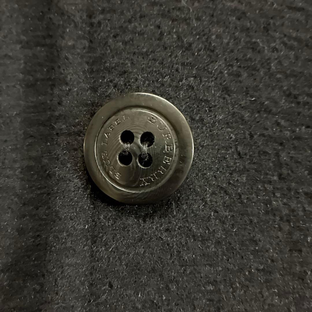 美品　バーバリーブルーレーベル　ロングコート　アンゴラ　ノバチェック　ファー　黒