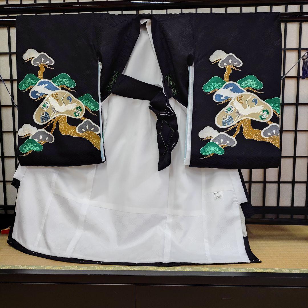 マコりン様予約中おしゃれで粋な男のお子さま宮参り山着物在庫処分011