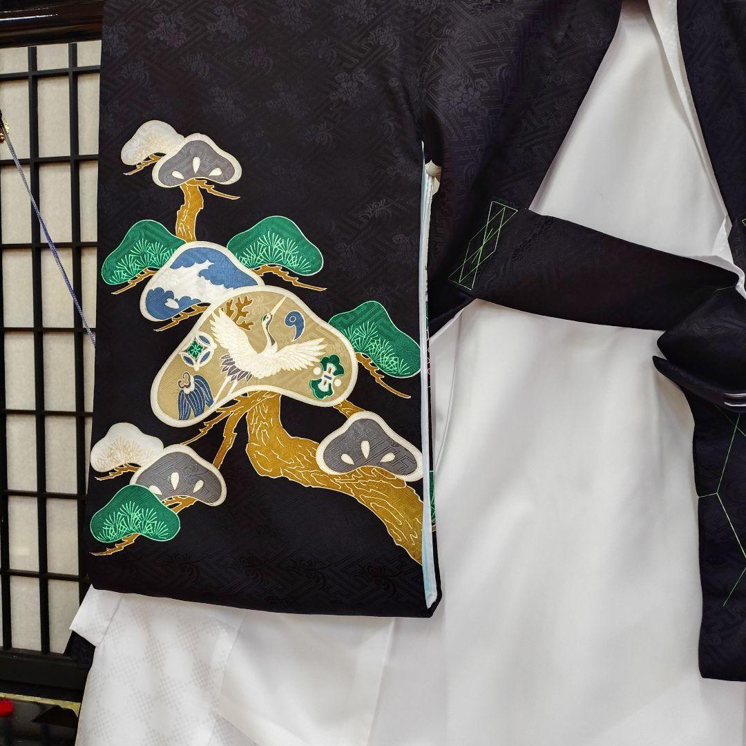 マコりン様予約中おしゃれで粋な男のお子さま宮参り山着物在庫処分011