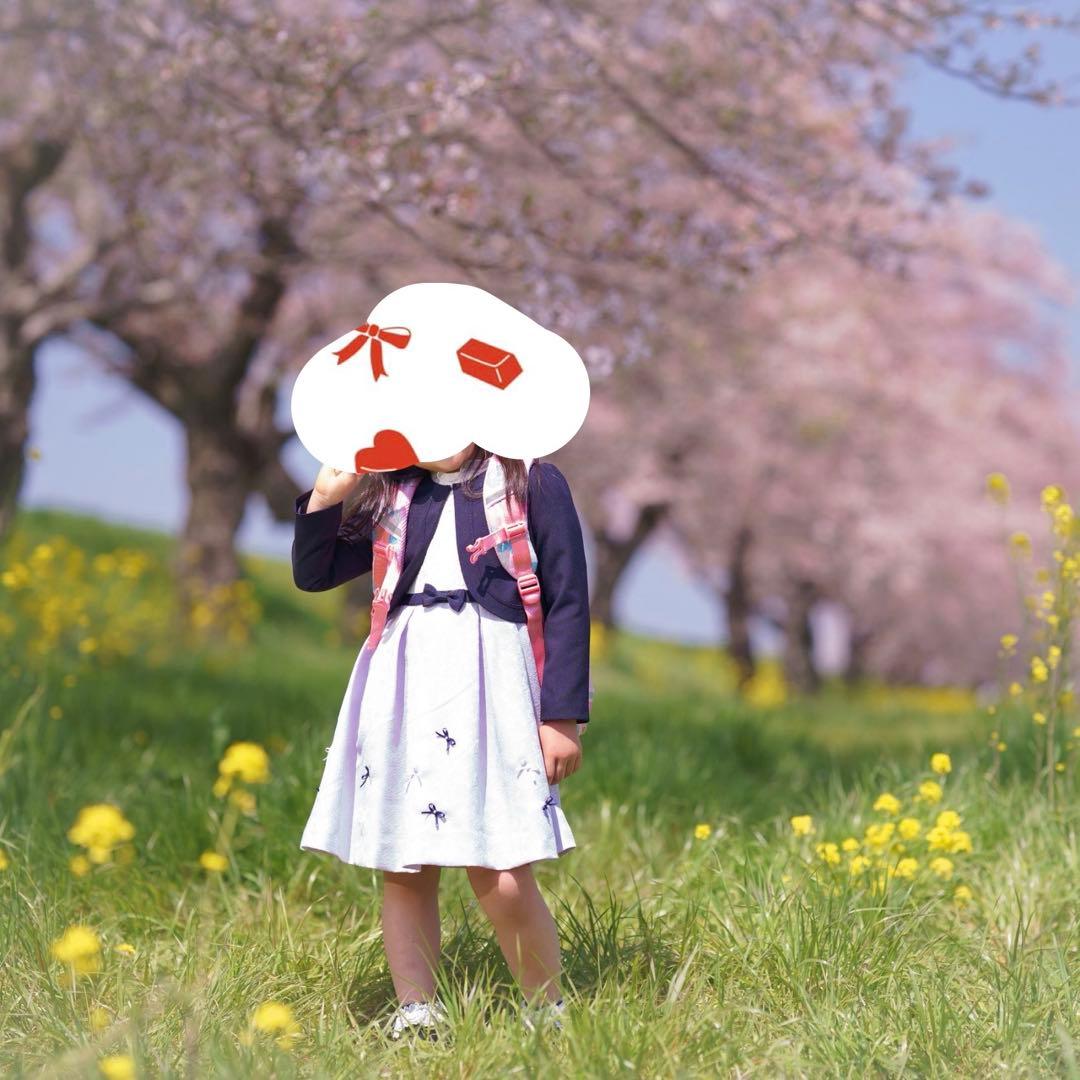 CHOPIN ジャケット付きワンピース ネイビー、白/ラベンダー　120