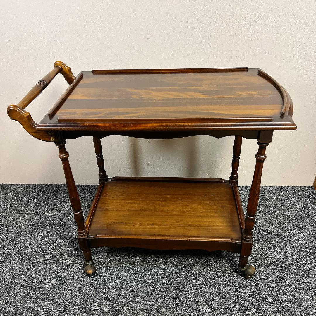 稀少 オールド カリモク ワゴン キッチンワゴン テーブル キャスター付