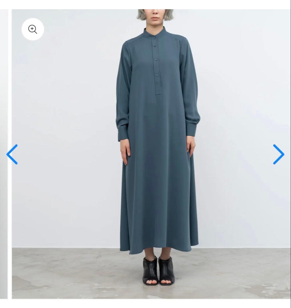 【Graphpaper】Satin Band Collar Dress