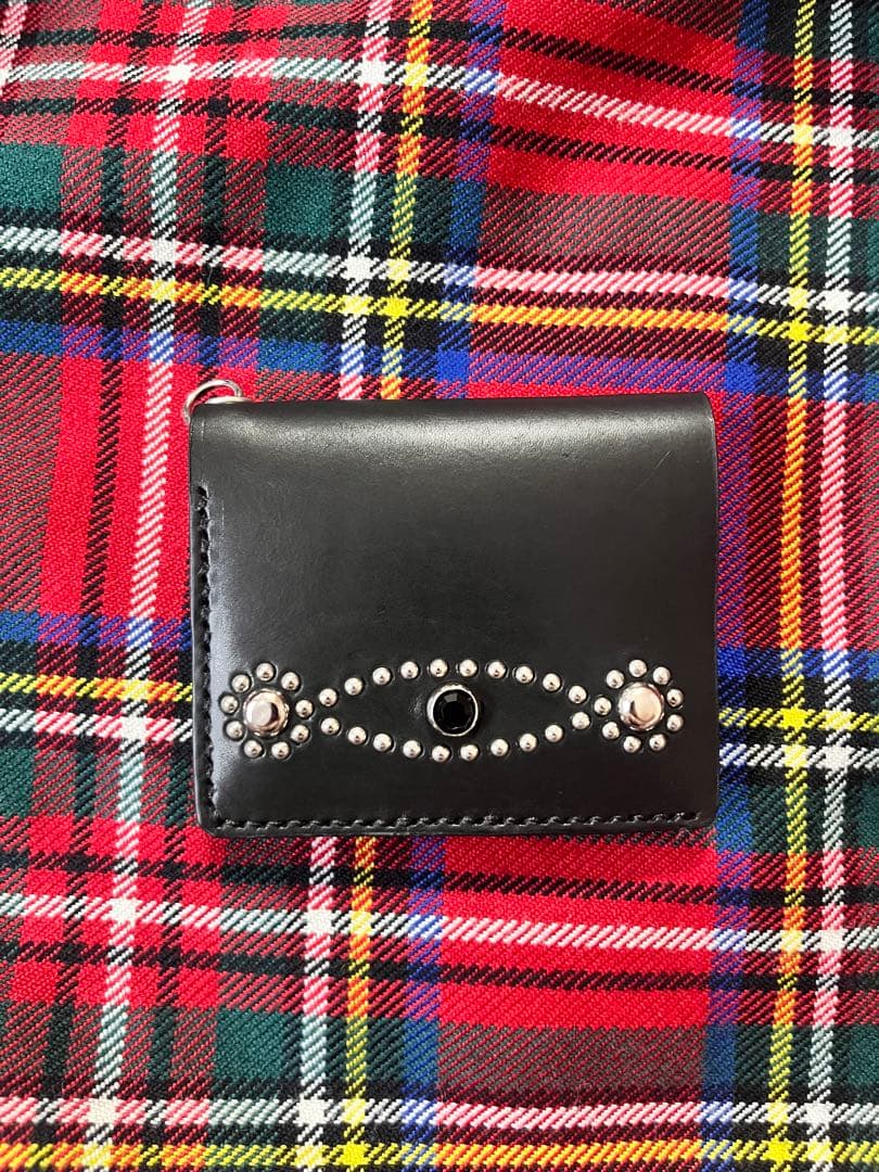 コンパクトウォレット キャットアイ スタッズ レザー