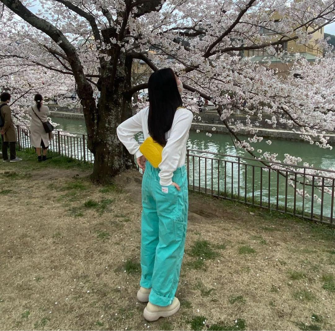 LACOSTE CROCO CREWチェーンハンドル2wayバッグ イエロー