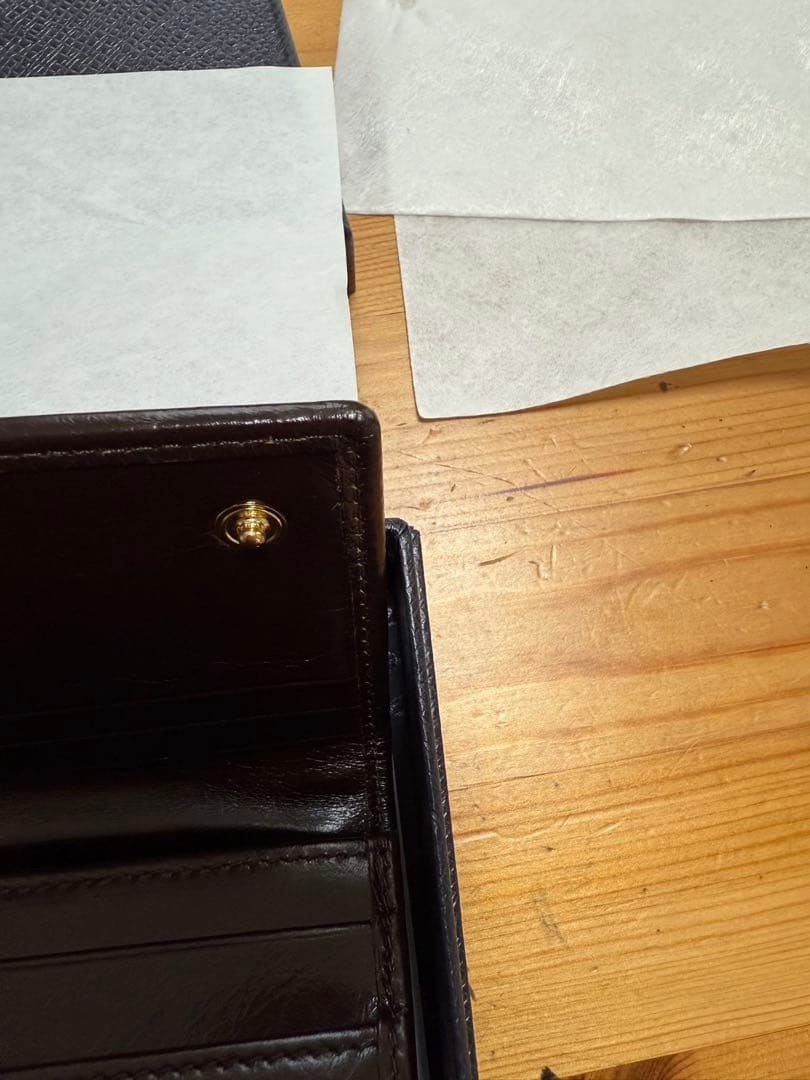 にゅんさん⭐︎PRADA ソフトルックスレザー 長財布　ダークブラウン