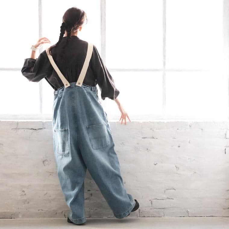 soulberry 　ソウルベリー　サスペンダーなデニムサロペット　水洗い済み