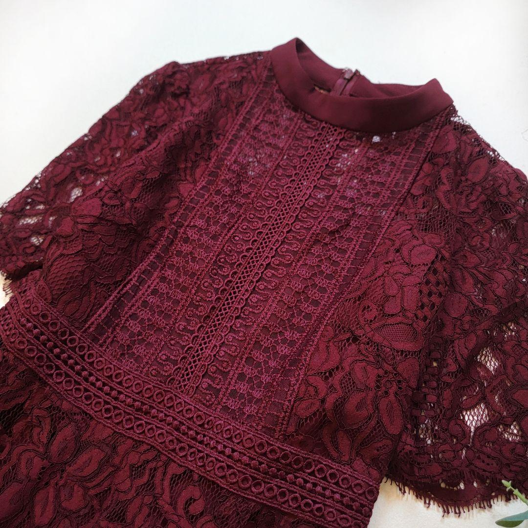 ドリードール/アサクラ●人気完売品♪ケミカルレース使いヘム裾ドレスワンピース