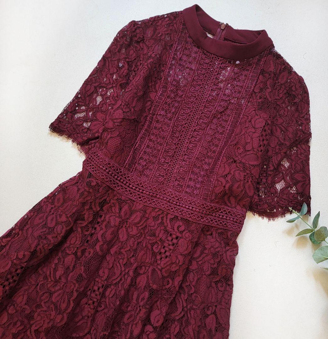 ドリードール/アサクラ●人気完売品♪ケミカルレース使いヘム裾ドレスワンピース