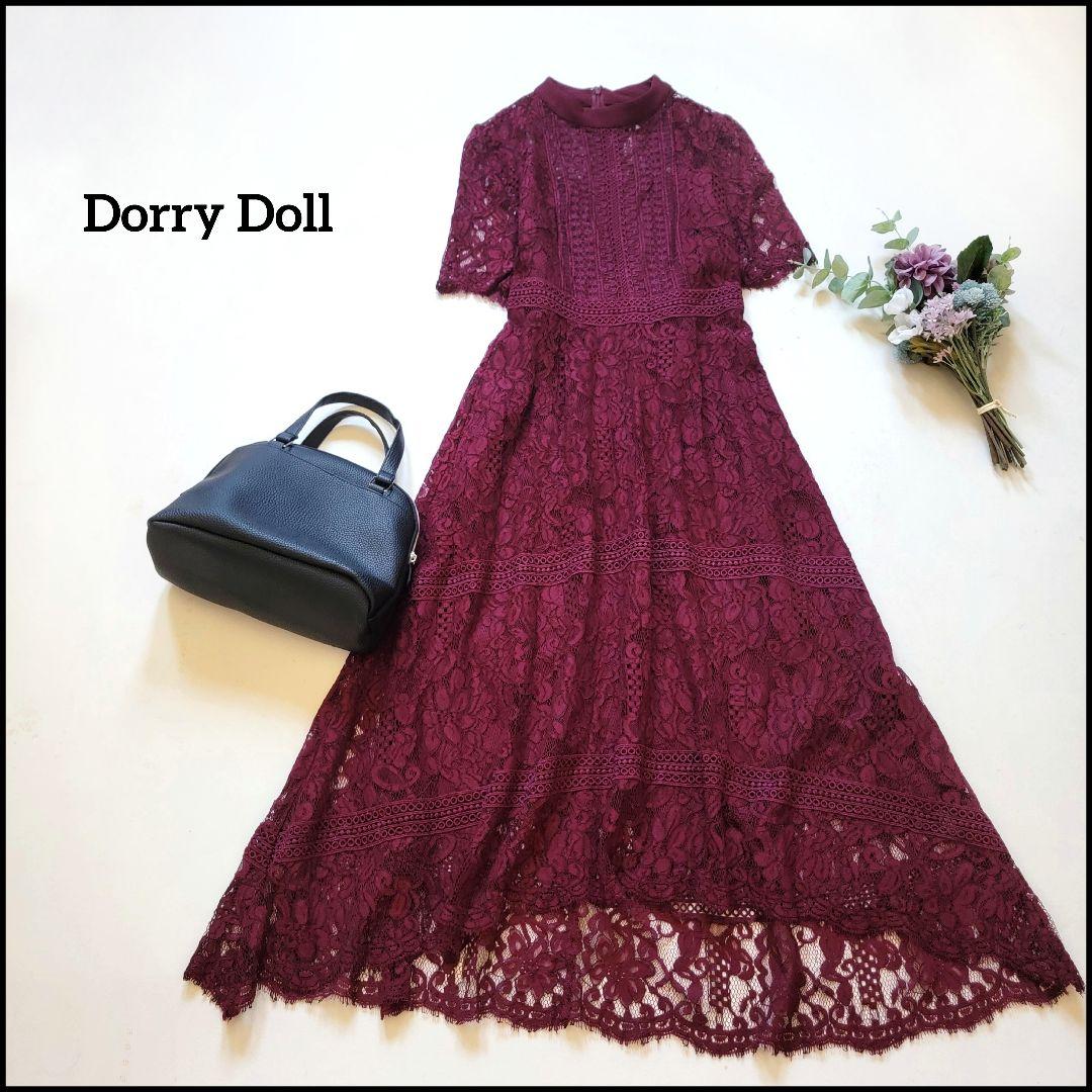 ドリードール/アサクラ●人気完売品♪ケミカルレース使いヘム裾ドレスワンピース