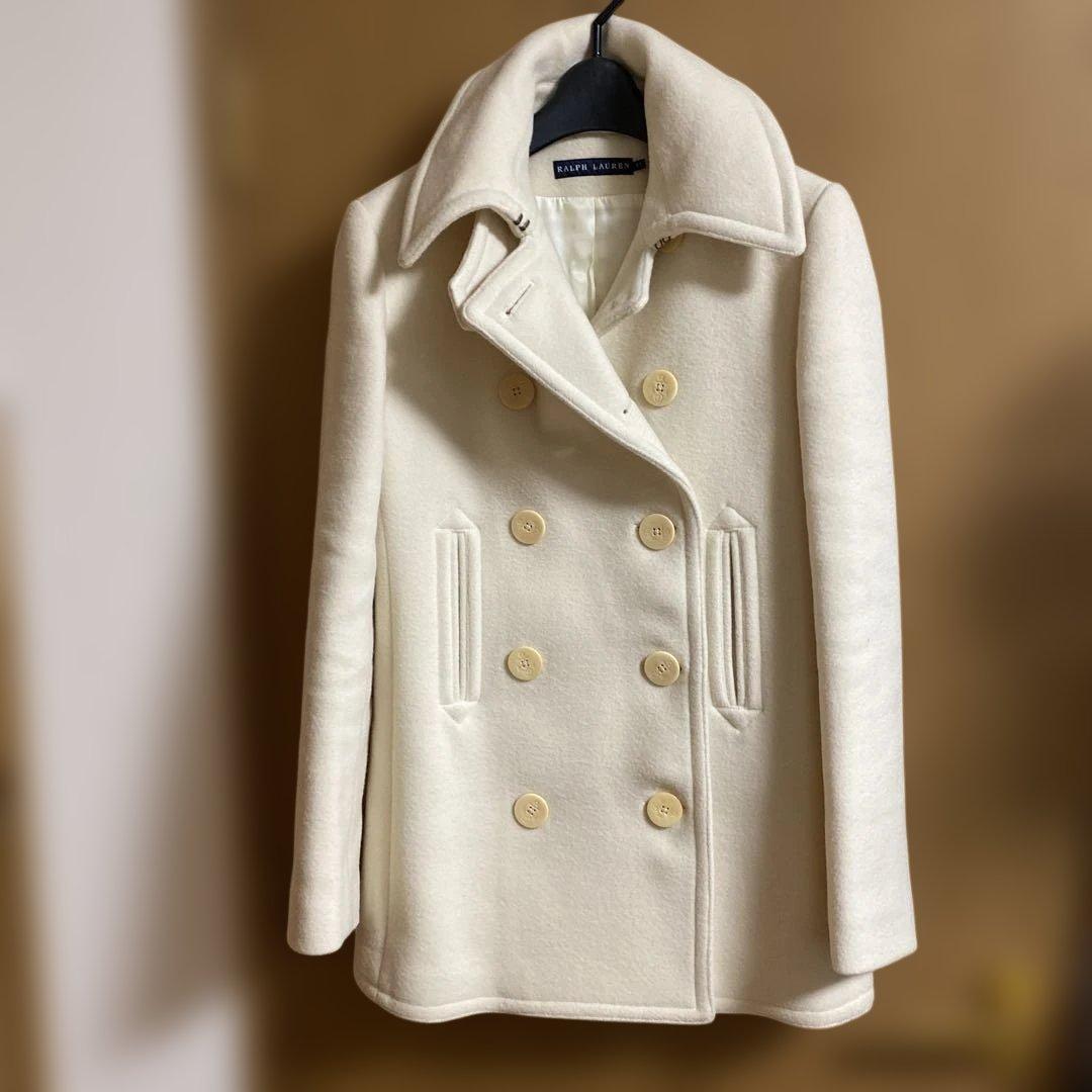 最終価格　ラルフローレン　ホワイト　ピーコート