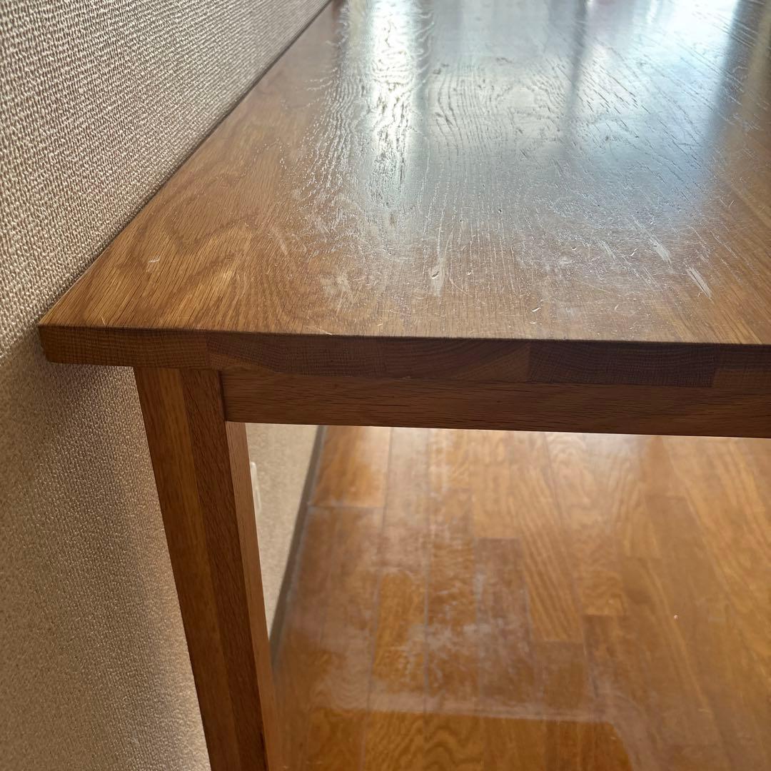 無印良品　無垢材テーブルオーク材