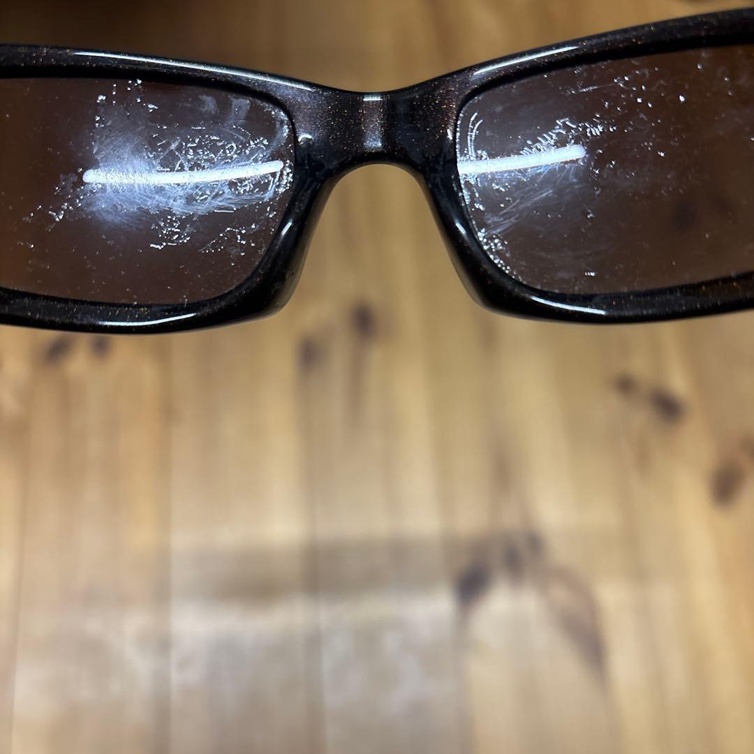 Oakley スポーツサングラス 黒 茶色レンズ