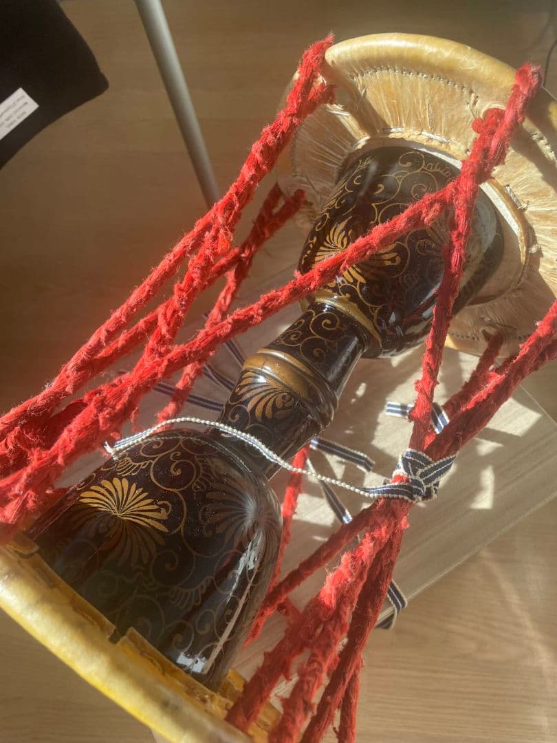 和楽器　大鼓 金剛模様付き(本漆、本麻使用)