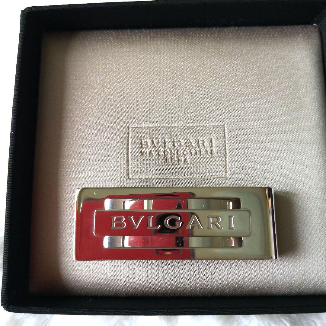 【超美品】ブルガリBVLGARI シルバー マネークリップ 専用 ケース付き