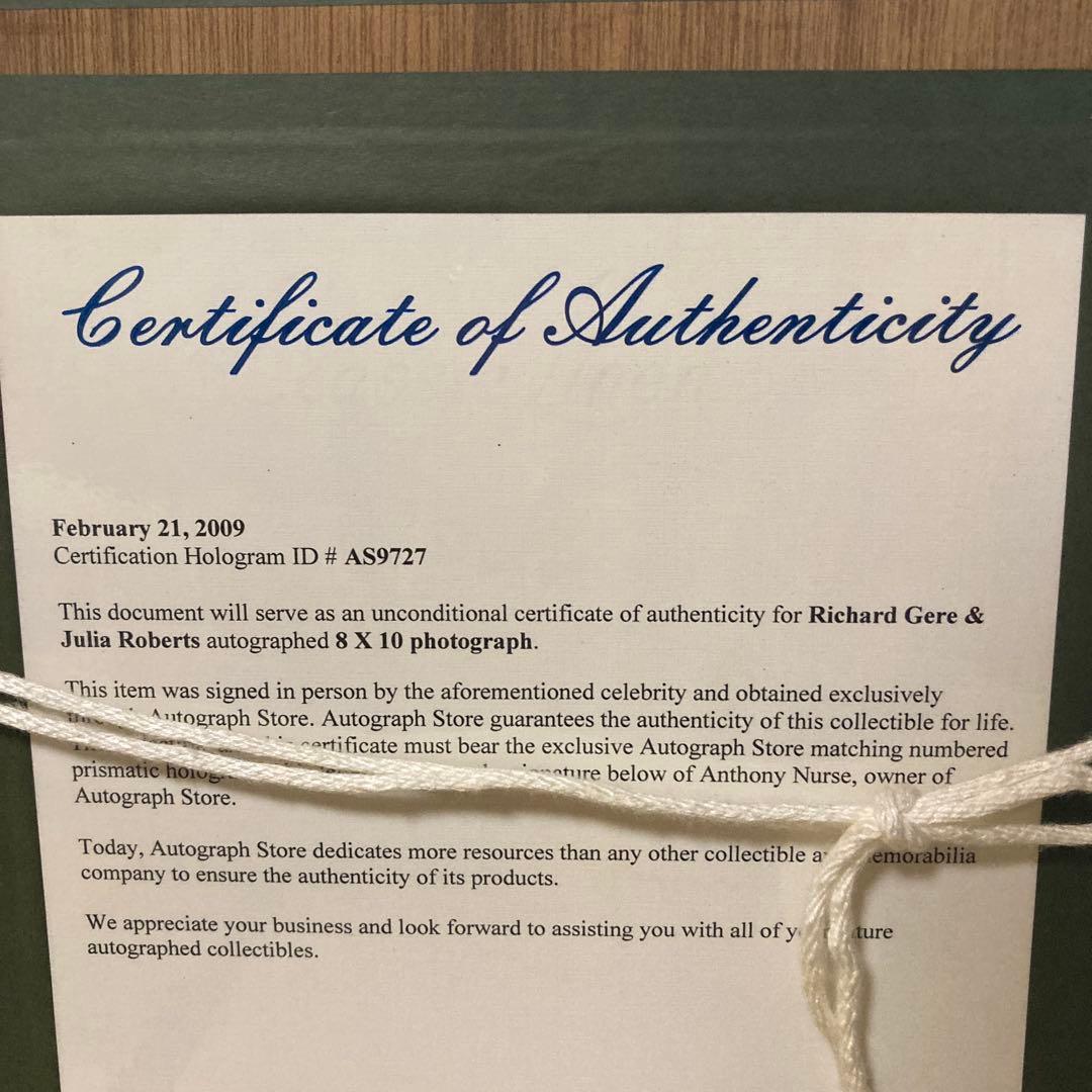 【世界に一つ】プリティーウーマン直筆サイン入りフォトフレーム