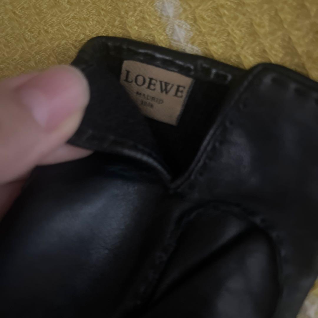 LOEWE レザー手袋 黒