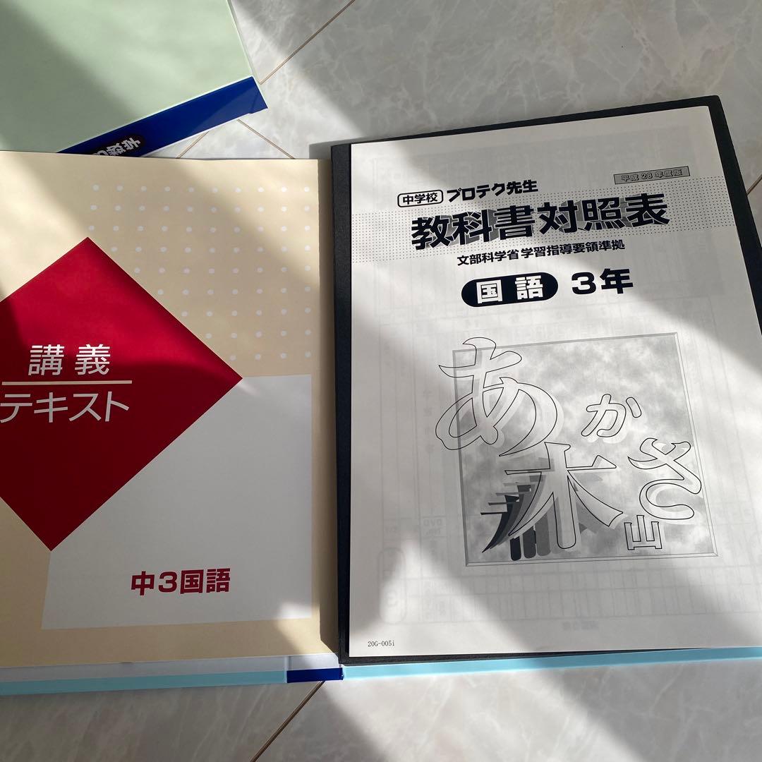 受験テスト対策DVD新品未開封中学生1〜3年数学・国語セットプロテク先生受験勉強