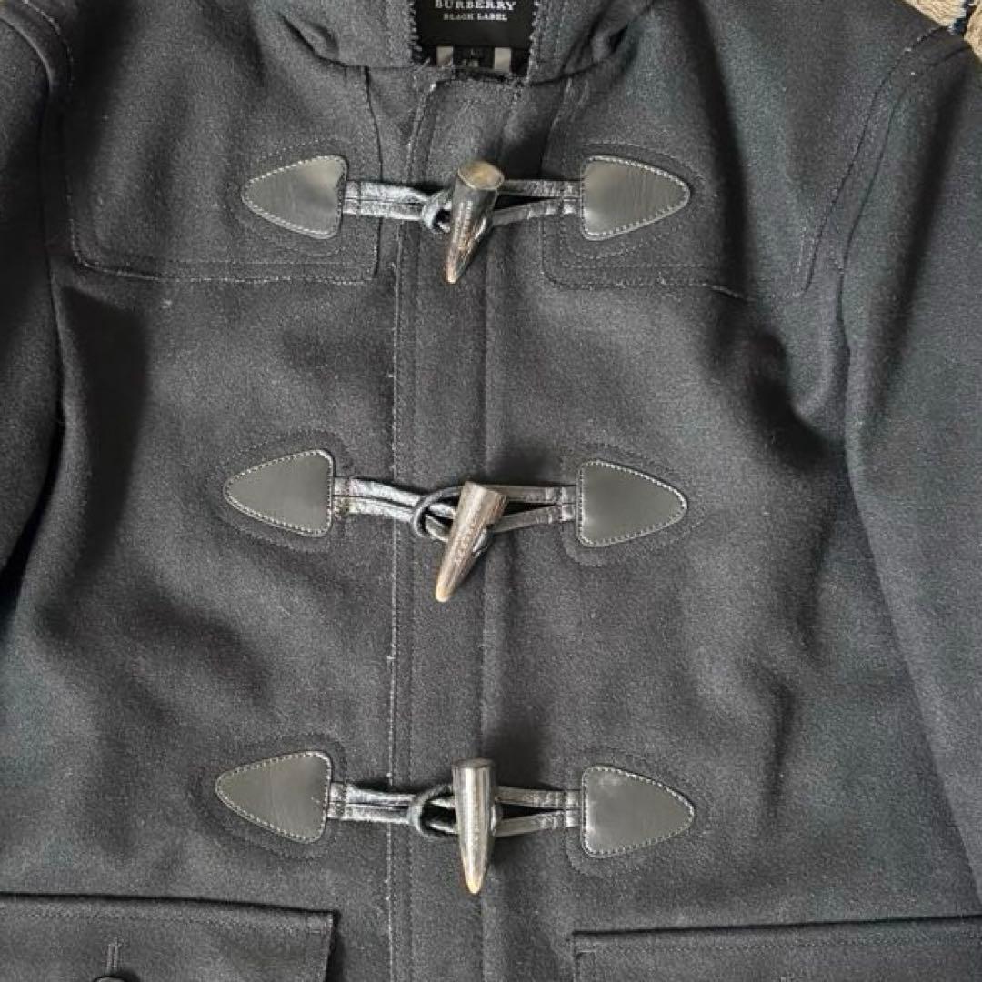 バーバリーブラックレーベル　ダッフルコート　加工　ロゴ刺繍　キルティング　Ｌ