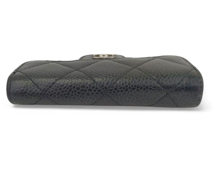 シャネル　キーケース 6連 マトラッセ　キャビアスキン ココマーク　ブラック