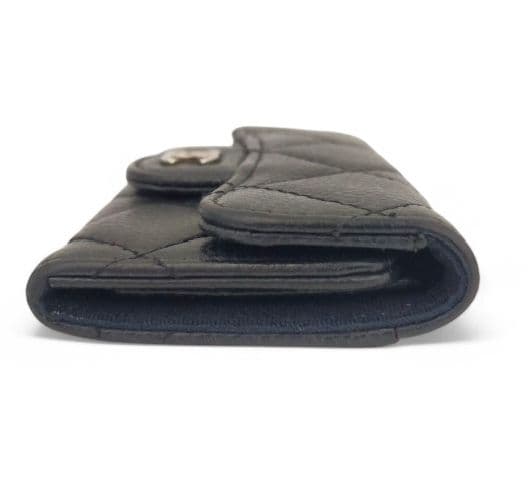 シャネル　キーケース 6連 マトラッセ　キャビアスキン ココマーク　ブラック